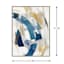 Indigo Crescent II Framed Embellished Abstract Canvas Wall Art, 31x41