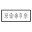 Found & Fable Glass Framed Floral Print Wall Art, 32x13