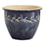 Blue Carved Ceramic Outdoor Planter, Medium