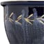 Blue Carved Ceramic Outdoor Planter, Medium