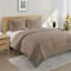 Crosby St. 3-Piece Taupe Washed Cotton Waffle Comforter Set, King