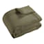 Crosby St. 2-Piece Olive Green Washed Cotton Waffle Comforter Set, Twin/Twin XL