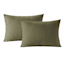 Crosby St. 2-Piece Olive Green Washed Cotton Waffle Comforter Set, Twin/Twin XL