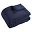 Crosby St. 3-Piece Navy Blue Washed Cotton Waffle Comforter Set, Full/Queen