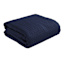 Crosby St. 3-Piece Navy Blue Washed Cotton Waffle Duvet Set, King