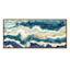 Teal & Indigo Agate Framed Canvas Wall Art, 54x24