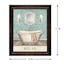 Glass Framed Relax Bathtub Wall Art, 9x11