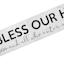 God Bless Our Home Canvas Wall Sign, 36x6