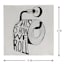 3-Piece Snarky Bath Trio with Foil Canvas Wall Art Set, 6"
