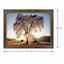 Framed Black Oak Sunset Textured Wall Art, 36x46