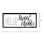 Glass Framed Hello Sweet Cheeks Bathroom Wall Art, 8x20