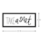 Glass Framed Take a Seat Bathroom Wall Art, 8x20