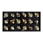 18-Count Gold Mix Glass Ornaments, 40mm