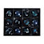 12-Count Blue Decorated Glass Ornaments