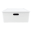 Lisse White Bin with Lid, 26l