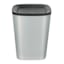 Silver Swing Trash Can with Black Top, 5l