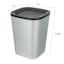 Silver Swing Trash Can with Black Top, 5l