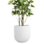 Providence White Dimpled Round Outdoor Planter, Large
