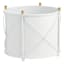 Providence White Round Metal Outdoor Planter, Large