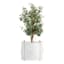 Providence White Round Metal Outdoor Planter, Large