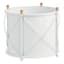 Providence White Round Metal Outdoor Planter, Medium