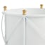 Providence White Round Metal Outdoor Planter, Medium