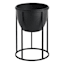 Crosby St. Black Metal Planter Stand, Small