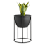 Crosby St. Black Metal Planter Stand, Small
