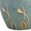 Ocean Blue Carved Ceramic Outdoor Planter, Large