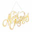 Gold Cutout Merry Christmas Ornament, 8"