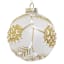 Clear with Gold Leaves Ball Ornament, 150mm