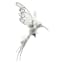 Silver Hummingbird Clip Ornament, 7.8"