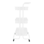 3-Tier Rolling Storage Cart, White
