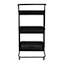 3-Tier Rolling Storage Cart, Black