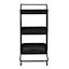 3-Tier Rolling Storage Cart, Black