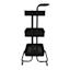 3-Tier Rolling Storage Cart, Black