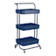 3-Tier Rolling Storage Cart, Blue
