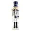 Blue & White Solider Nutcracker, 15"