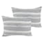 3-Piece Grey Striped Comforter Set, Full/Queen