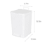White Step Trash Can with Removable Inner, 8.5l