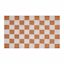 Honeybloom White & Natural Checkered Coir Mat, 18x30