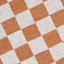 Honeybloom White & Natural Checkered Coir Mat, 18x30