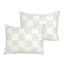 Honeybloom 3-Piece Taupe Checkered Metalasse Coverlet Set, Full/Queen
