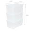 3-Pack Mini Stacking Storage Box, Clear