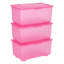 3-Pack Mini Stacking Storage Box, Pink