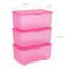 3-Pack Mini Stacking Storage Box, Pink