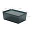 Clear & Black Storage Container, Medium