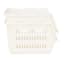 2-Pack White Stackable Storage Basket, Extra Small
