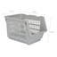 2-Pack Grey Stackable Storage Basket, Extra Small