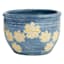 Blue & Yellow Pansies Clay Outdoor Planter, Large